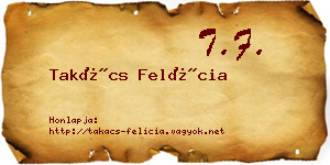 Takács Felícia névjegykártya