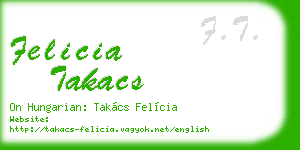 felicia takacs business card